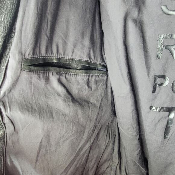 MAURITIUS LEATHER MEN'S GOEFF LAMB LEATHER ZIP-FRONT TRUCKER JACKET - Picture 14 of 16